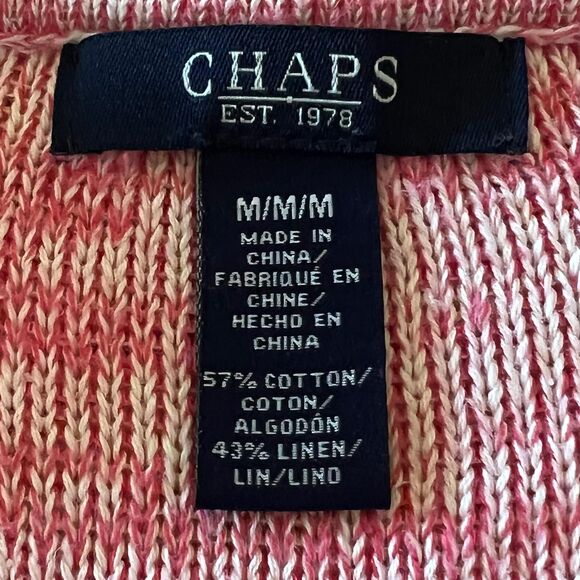 Chaps Women's Heathered Pink Pullover Sweater w/ Pockets - Picture 4 of 9